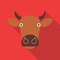 Cow or calf head icon. Farm animal symbol. Vector illustration Royalty Free Stock Photo